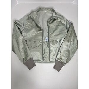 Vintage Womens Silver Moss Brown Co. Hooded GORE-TEX‎ WINDBREAKER JACKET XS